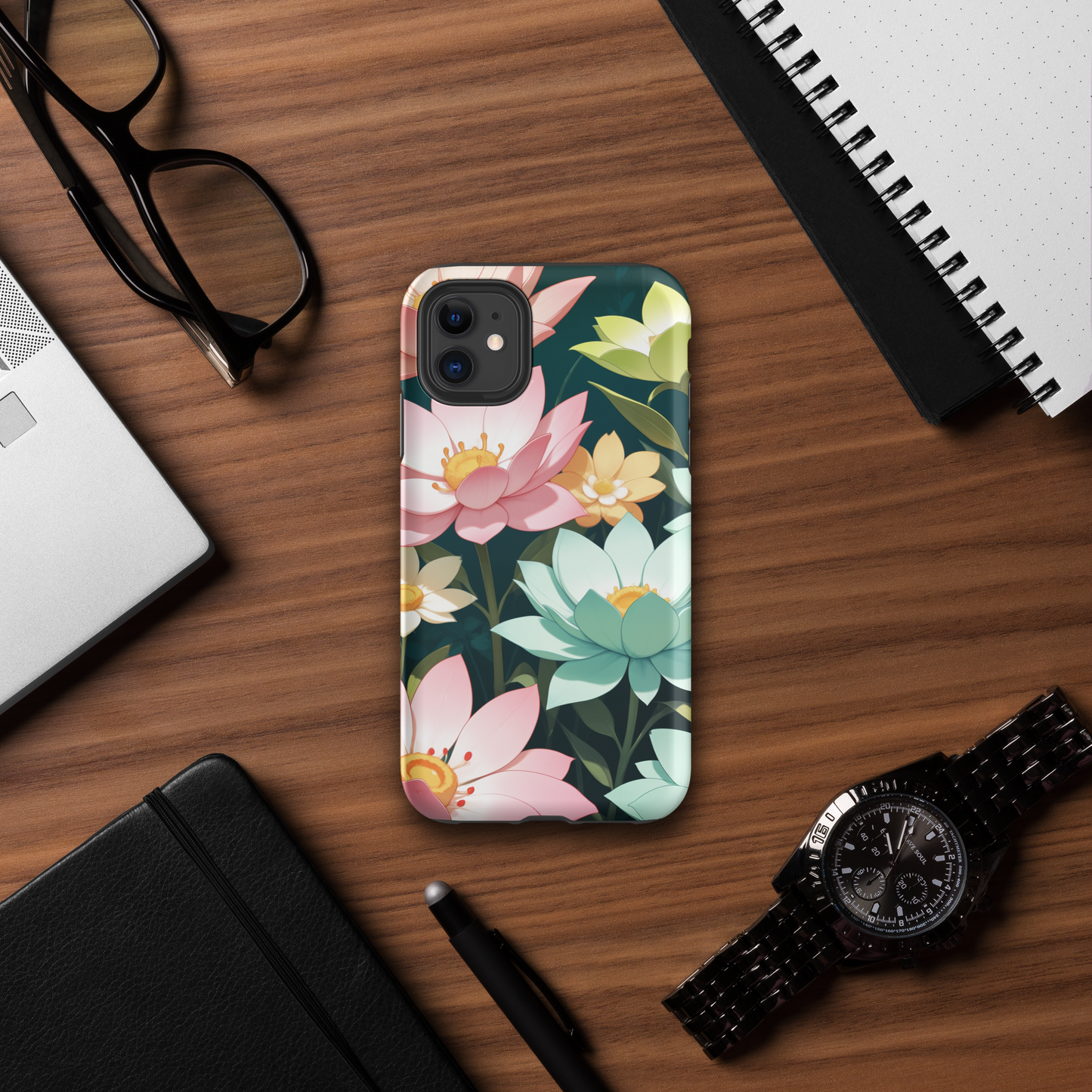 Coque iPhone® Jardin Fleuri - Double Couche Rigide - SoulCase