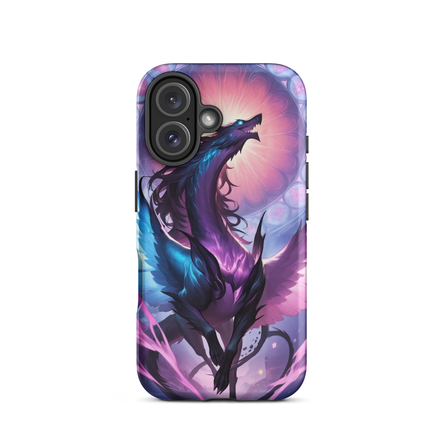 Coque iPhone® dragon ténébreux - iPhone 16 - Double Couche Rigide - SoulCase