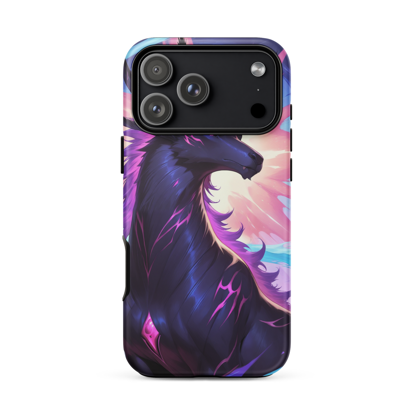 Coque iPhone® cheval ténébreux - iPhone 17 Pro Max - Double Couche Rigide - SoulCase
