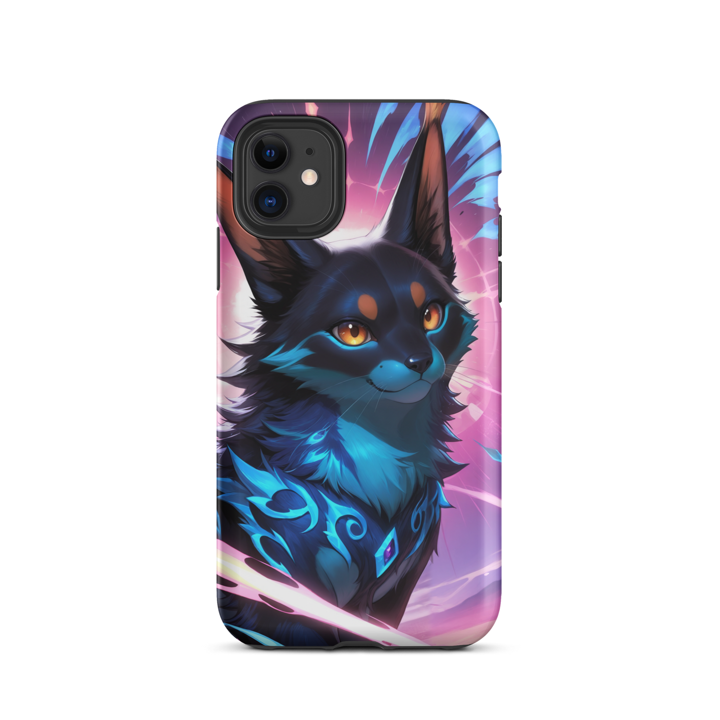 Coque iPhone® chat ténébreux - iPhone 11 - Double Couche Rigide - SoulCase