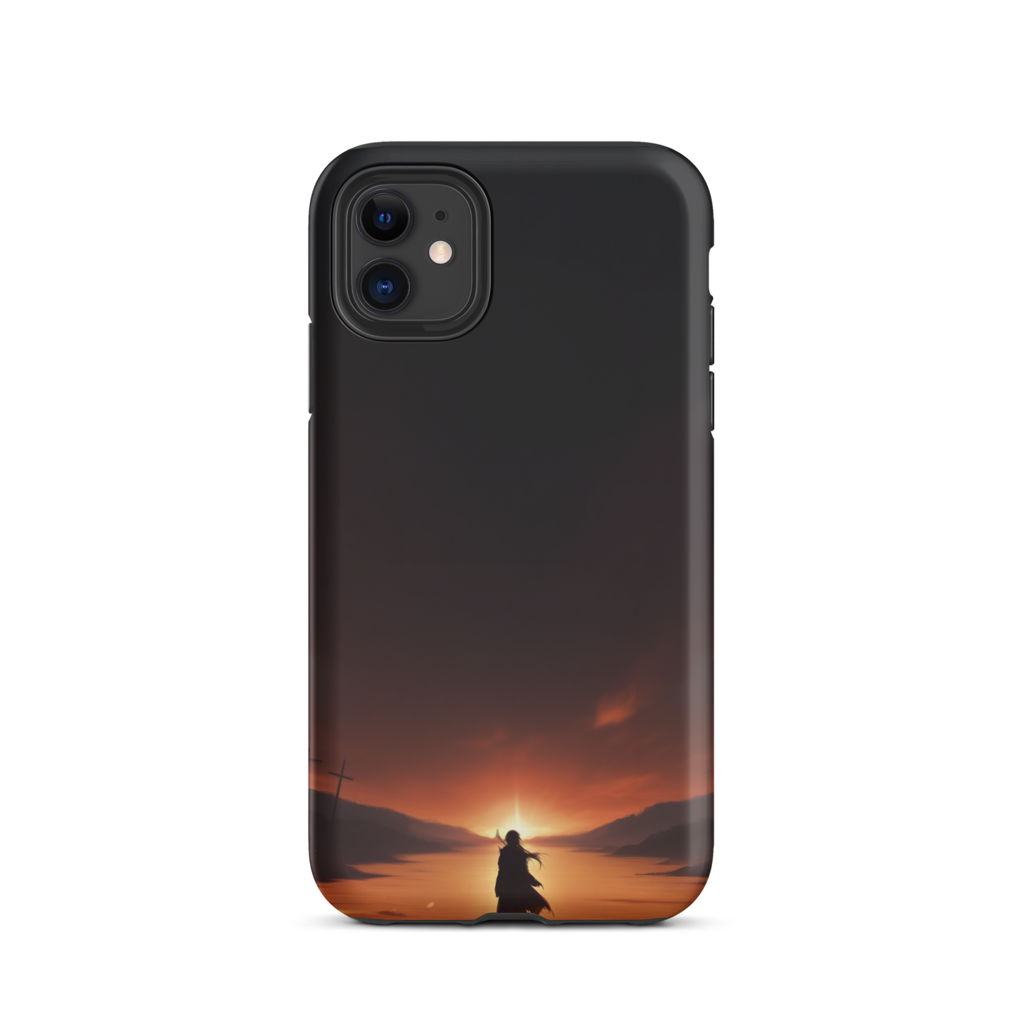 Coque iPhone® couché de soleil sur les enfers - iPhone 11 - Double Couche Rigide - SoulCase