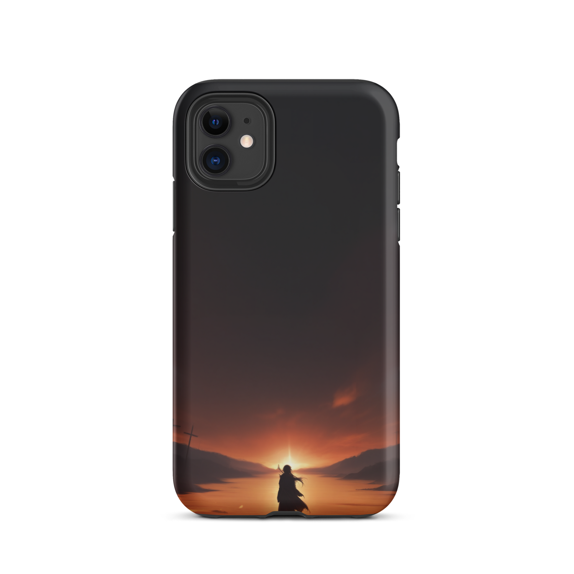 Coque iPhone® couché de soleil sur les enfers - iPhone 11 - Double Couche Rigide - SoulCase