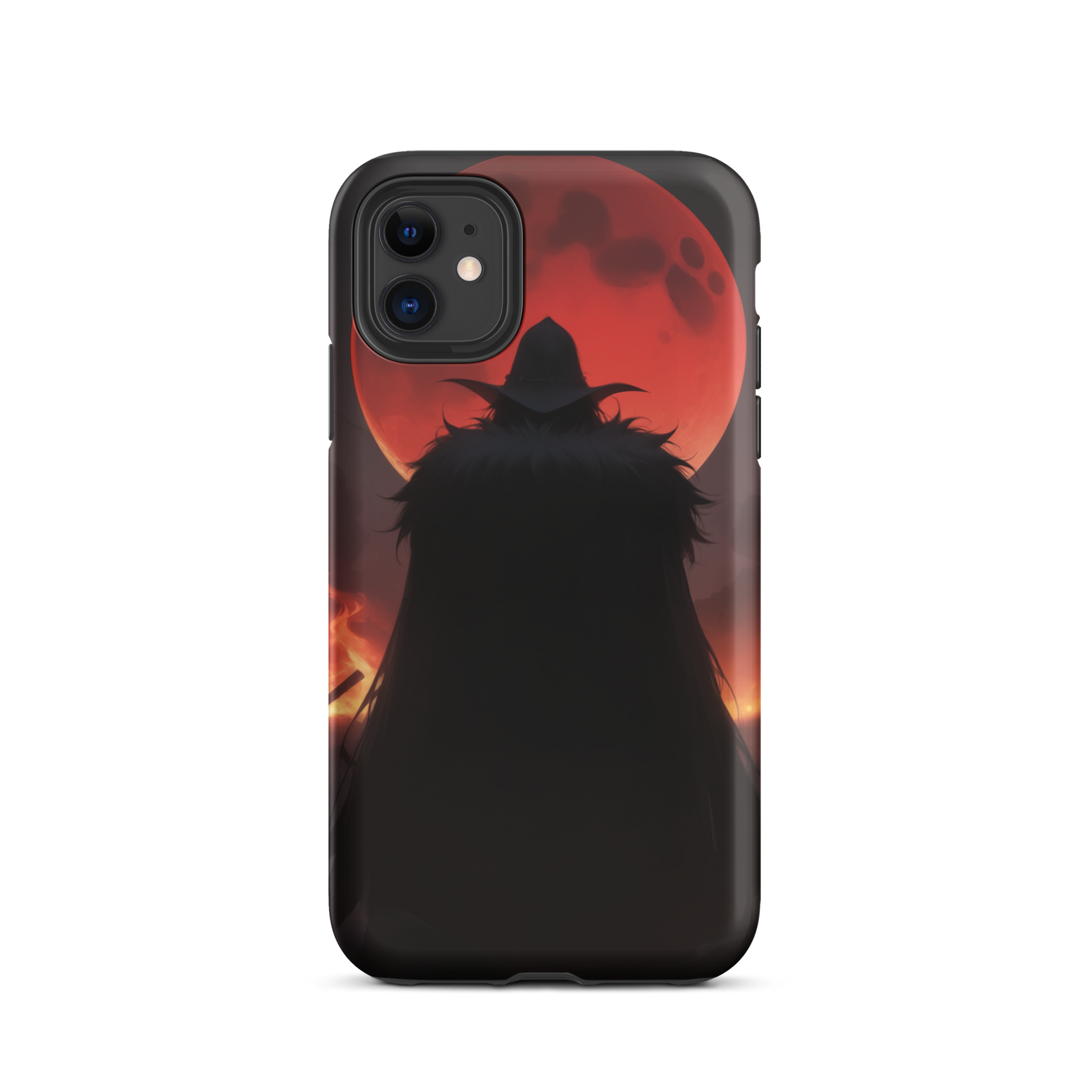 Coque iPhone® ombre de la lune rouge - iPhone 11 - Double Couche Rigide - SoulCase