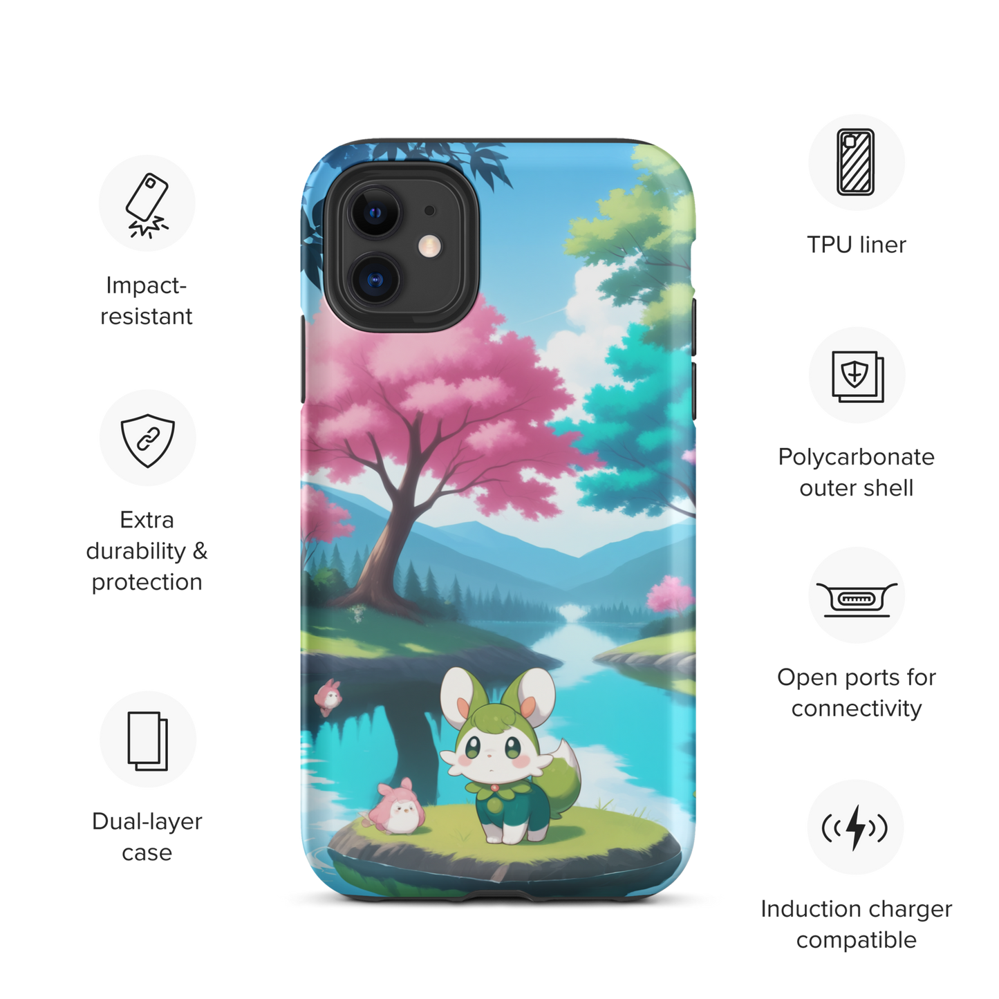 Coque d’iPhone® Adorable Tranquillité - Double Couche Rigide - SoulCase