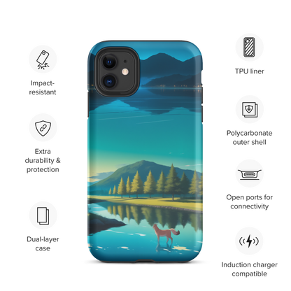 Coque iPhone® Mondes Miroirs - Double Couche Rigide - SoulCase