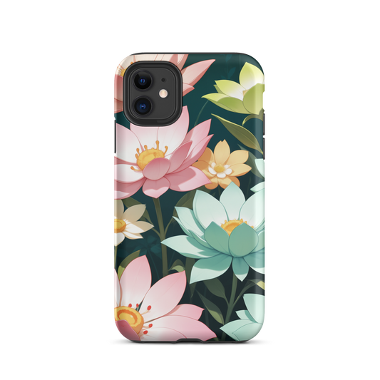 Coque iPhone® Jardin Fleuri - iPhone 11 - Double Couche Rigide - SoulCase