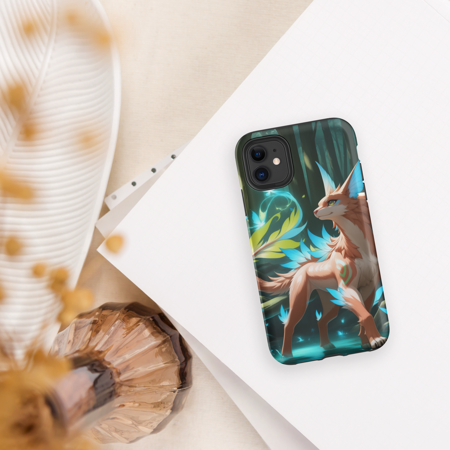 Coque iPhone® Félin de la forêt - Double Couche Rigide - SoulCase