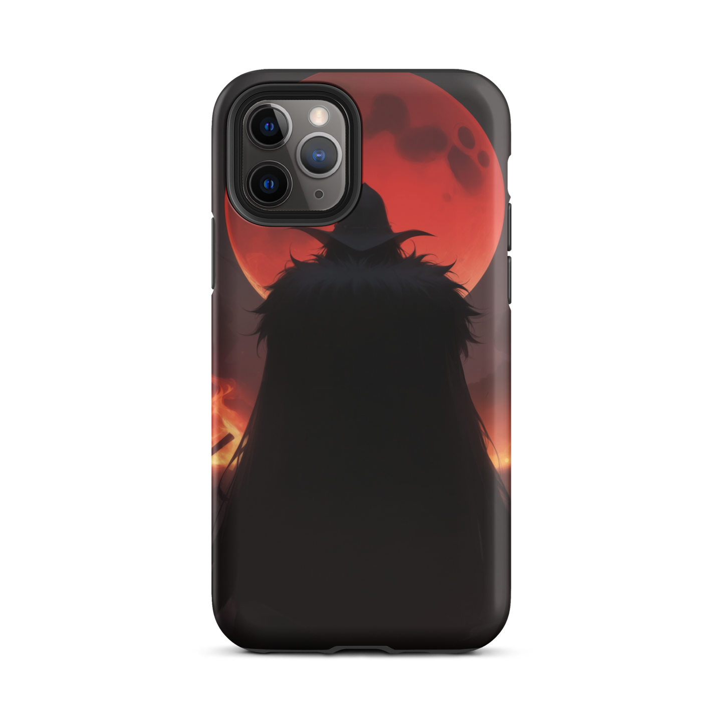 Coque iPhone® ombre de la lune rouge - iPhone 11 Pro - Double Couche Rigide - SoulCase