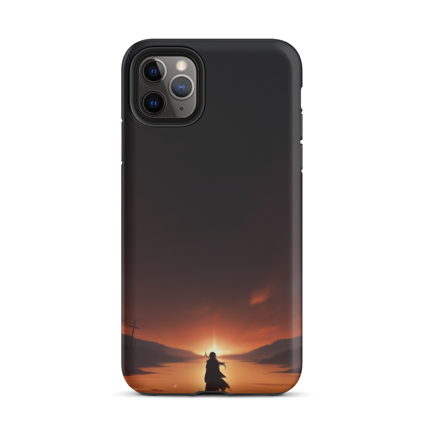 Coque iPhone® couché de soleil sur les enfers - iPhone 11 Pro Max - Double Couche Rigide - SoulCase