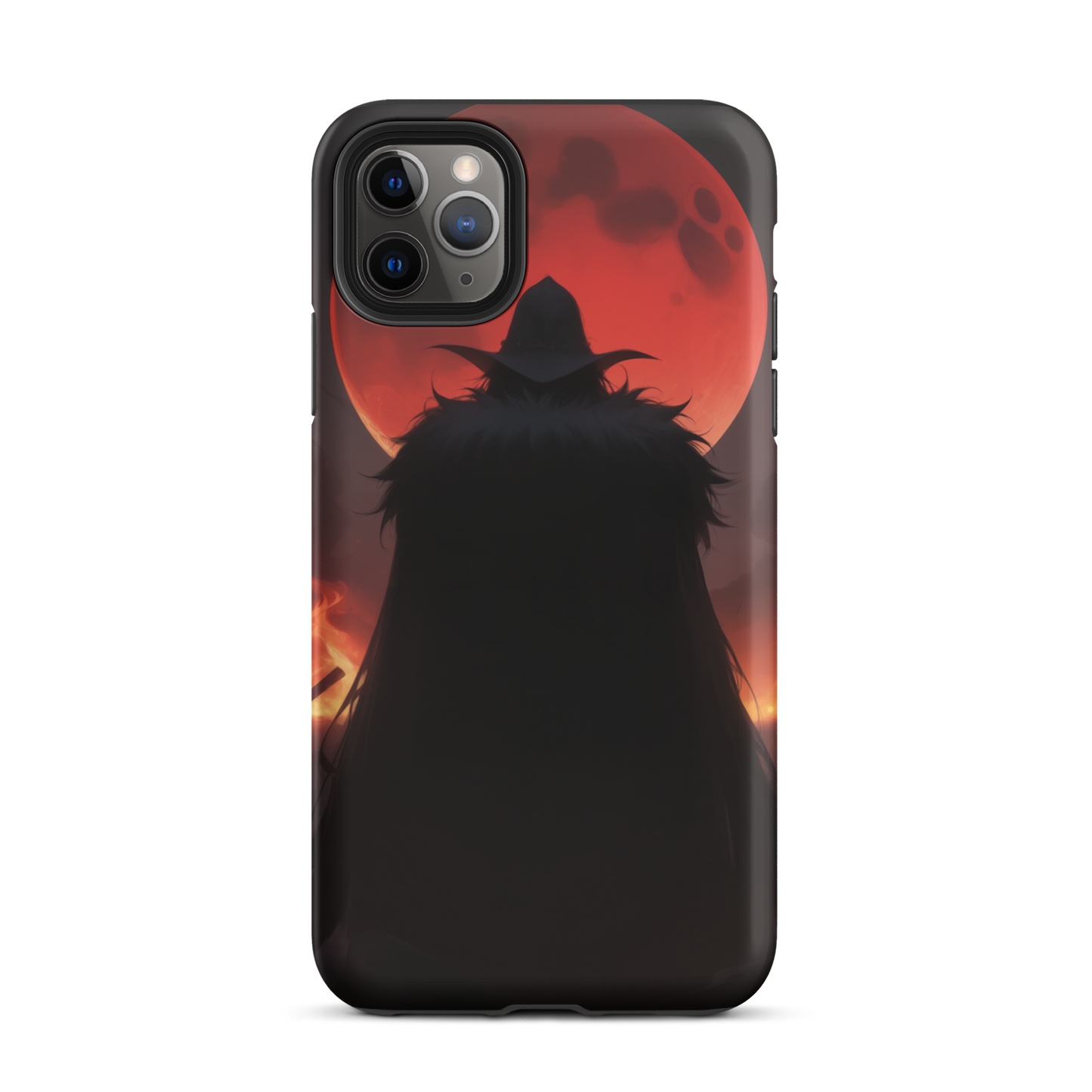 Coque iPhone® ombre de la lune rouge - iPhone 11 Pro Max - Double Couche Rigide - SoulCase