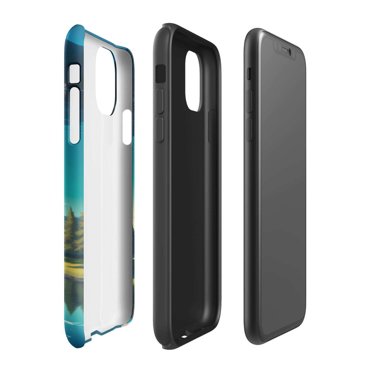 Coque iPhone® Mondes Miroirs - Double Couche Rigide - SoulCase
