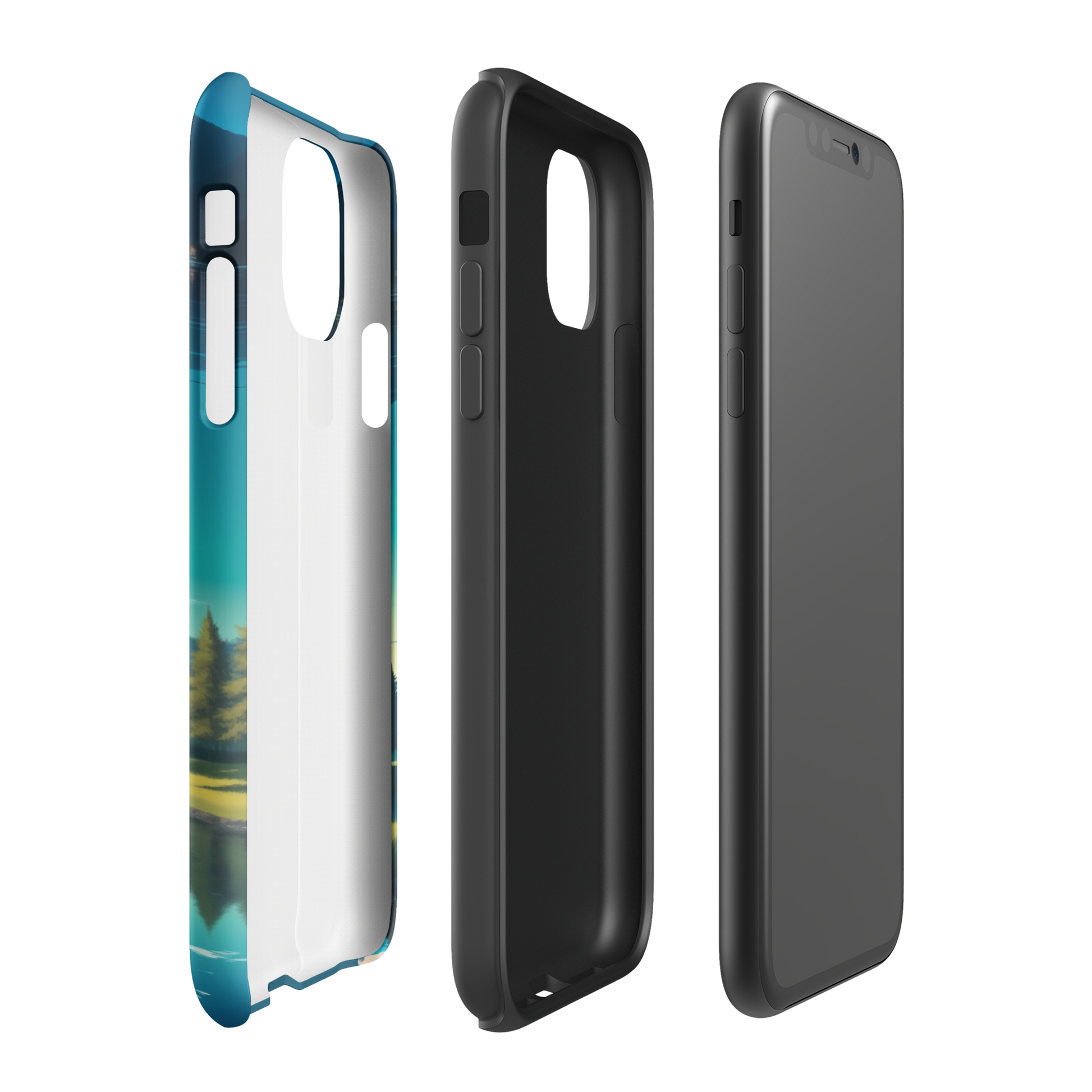 Coque iPhone® Mondes Miroirs - Double Couche Rigide - SoulCase