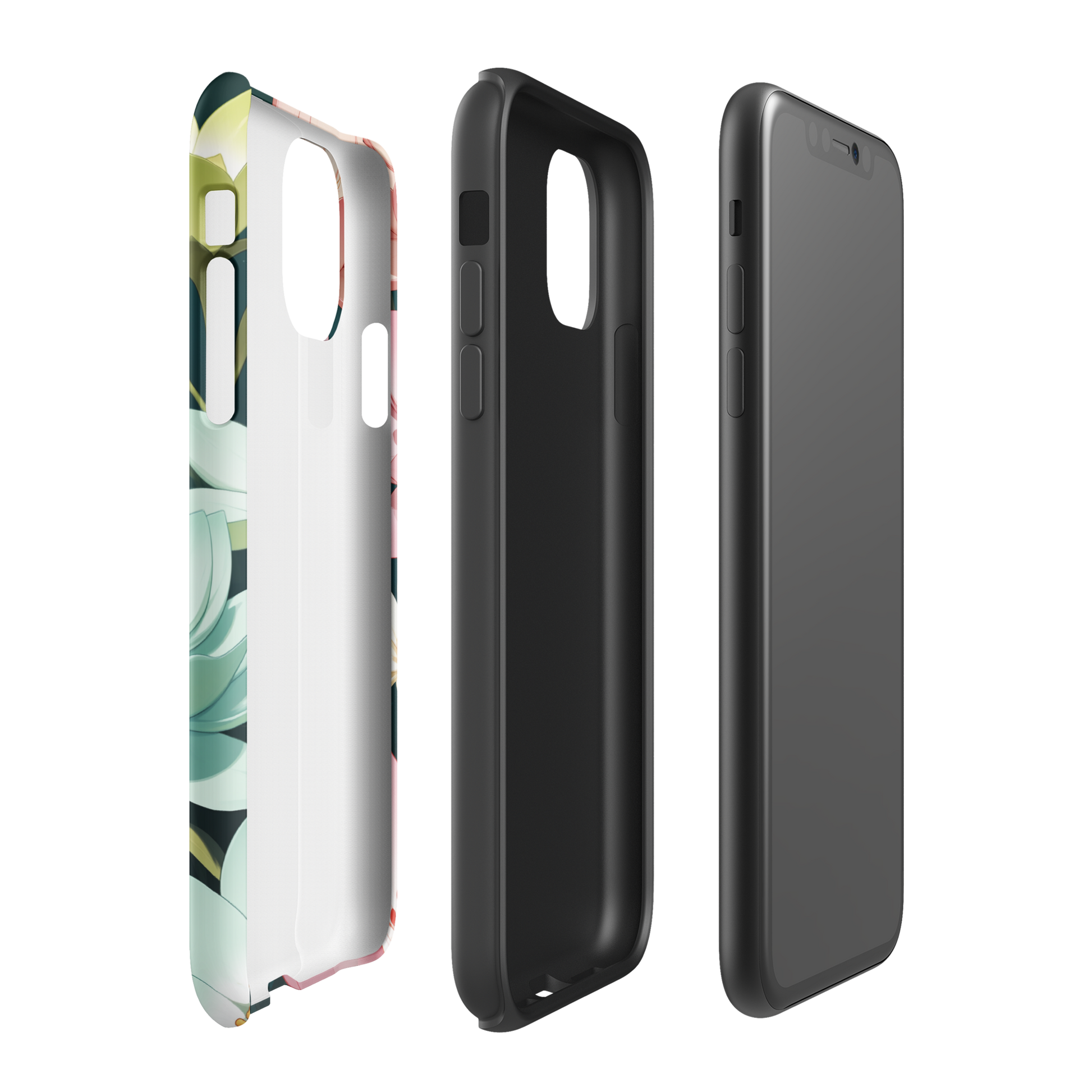 Coque iPhone® Jardin Fleuri - Double Couche Rigide - SoulCase