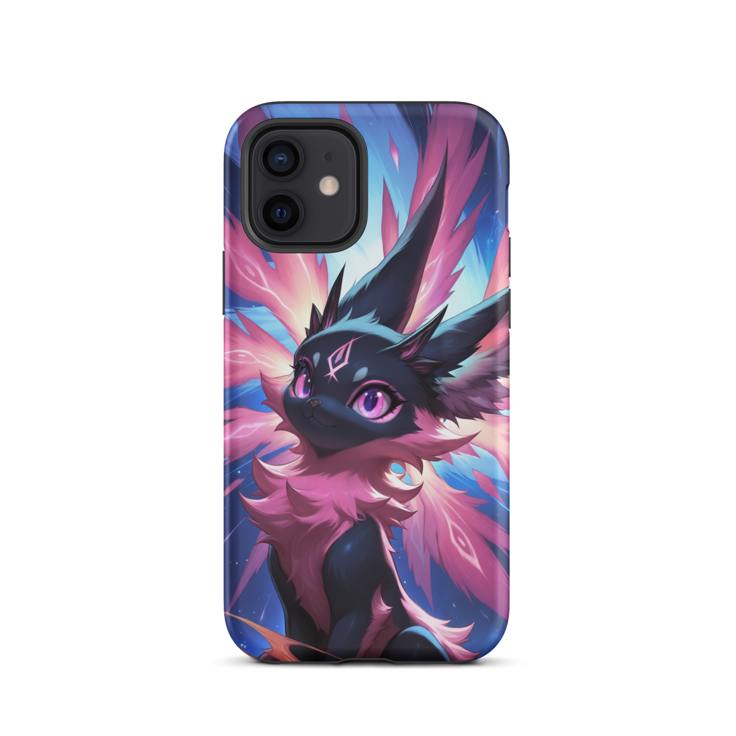 Coque iPhone® chat duveteux - iPhone 12 - Double Couche Rigide - SoulCase