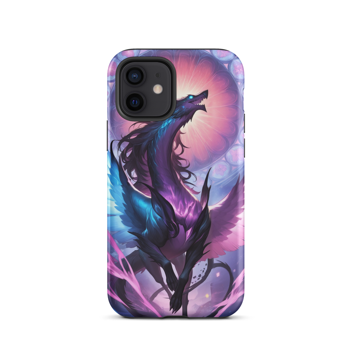 Coque iPhone® dragon ténébreux - iPhone 12 - Double Couche Rigide - SoulCase