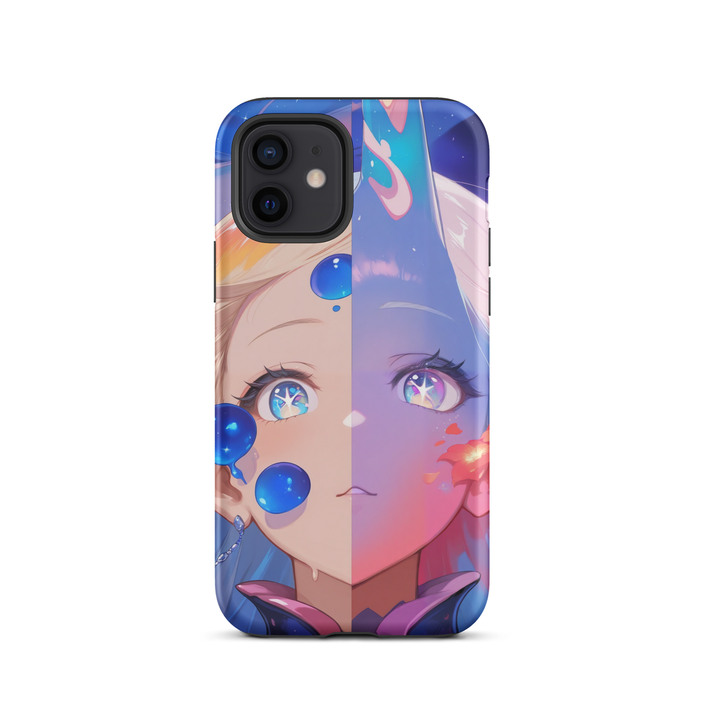 Coque iPhone® fille aqua - iPhone 12 - Double Couche Rigide - SoulCase