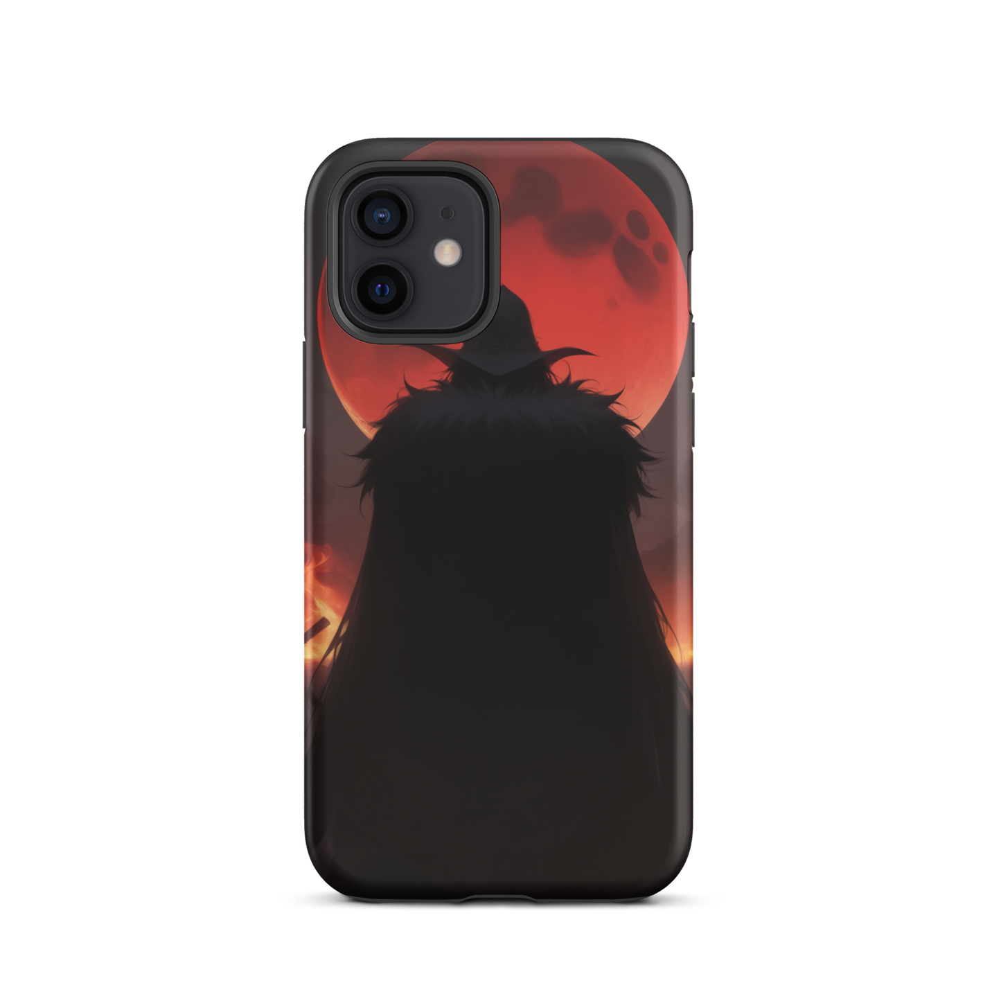 Coque iPhone® ombre de la lune rouge - iPhone 12 - Double Couche Rigide - SoulCase