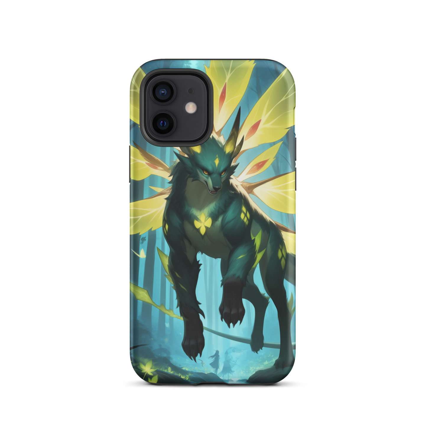 Coque iPhone® Jaguar Papillonnant - iPhone 12 - Double Couche Rigide - SoulCase
