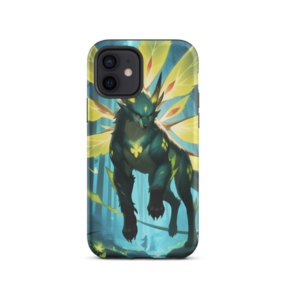 Coque iPhone® Jaguar Papillonnant - iPhone 12 - Double Couche Rigide - SoulCase
