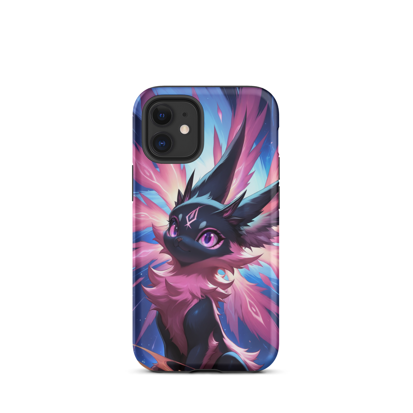 Coque iPhone® chat duveteux - iPhone 12 mini - Double Couche Rigide - SoulCase