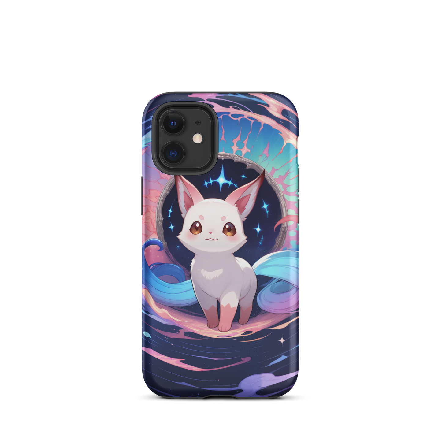 Coque iPhone® chat fantastique - iPhone 12 mini - Double Couche Rigide - SoulCase