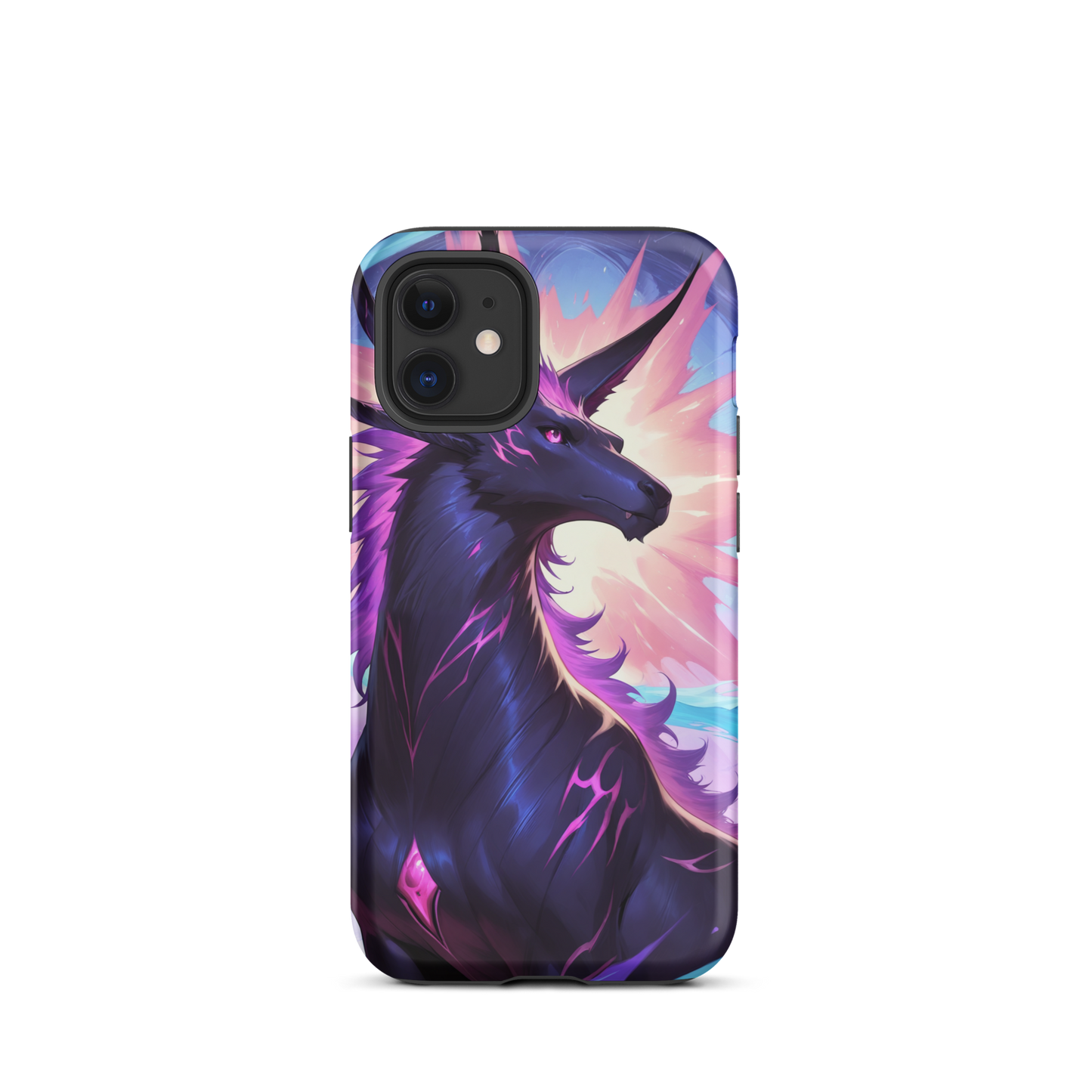 Coque iPhone® cheval ténébreux - iPhone 12 mini - Double Couche Rigide - SoulCase
