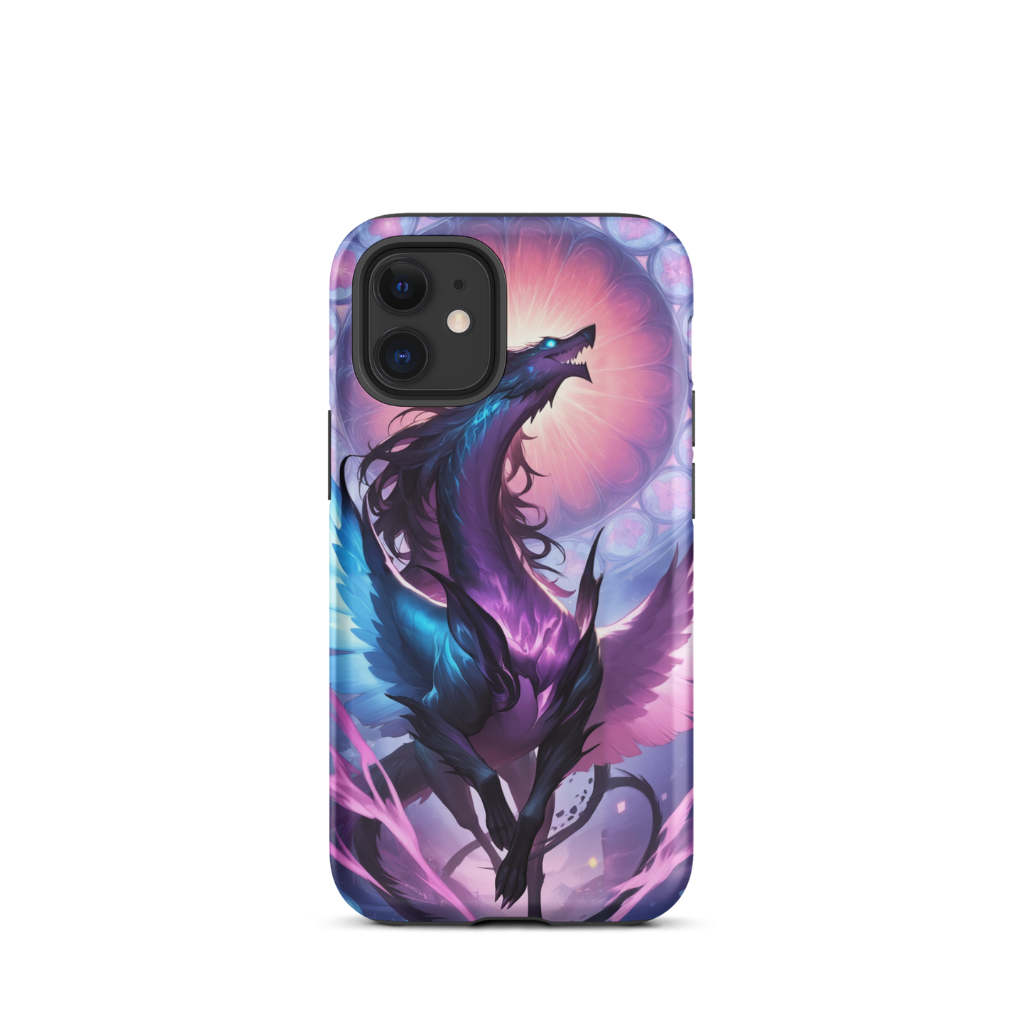 Coque iPhone® dragon ténébreux - iPhone 12 mini - Double Couche Rigide - SoulCase