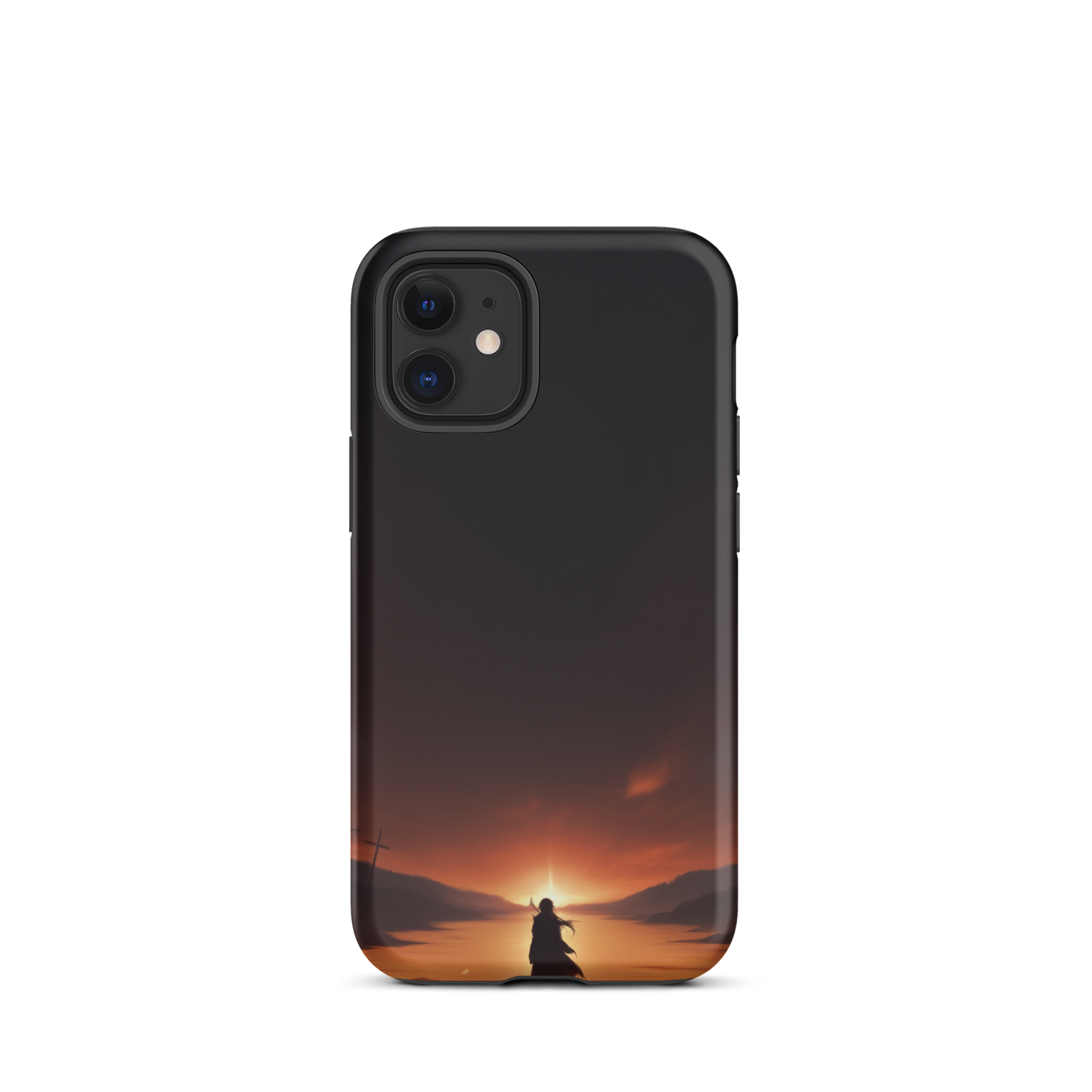 Coque iPhone® couché de soleil sur les enfers - iPhone 12 mini - Double Couche Rigide - SoulCase