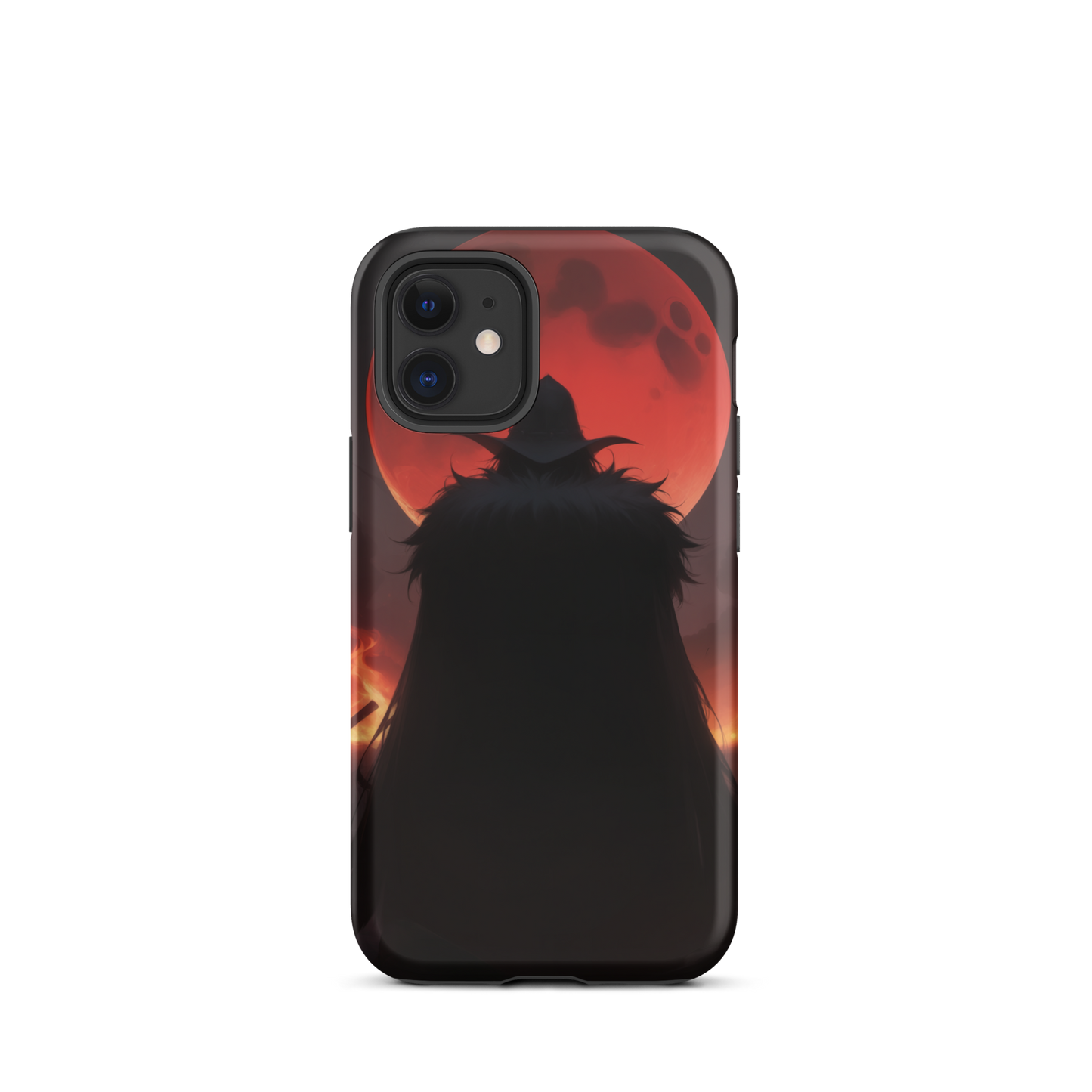 Coque iPhone® ombre de la lune rouge - iPhone 12 mini - Double Couche Rigide - SoulCase