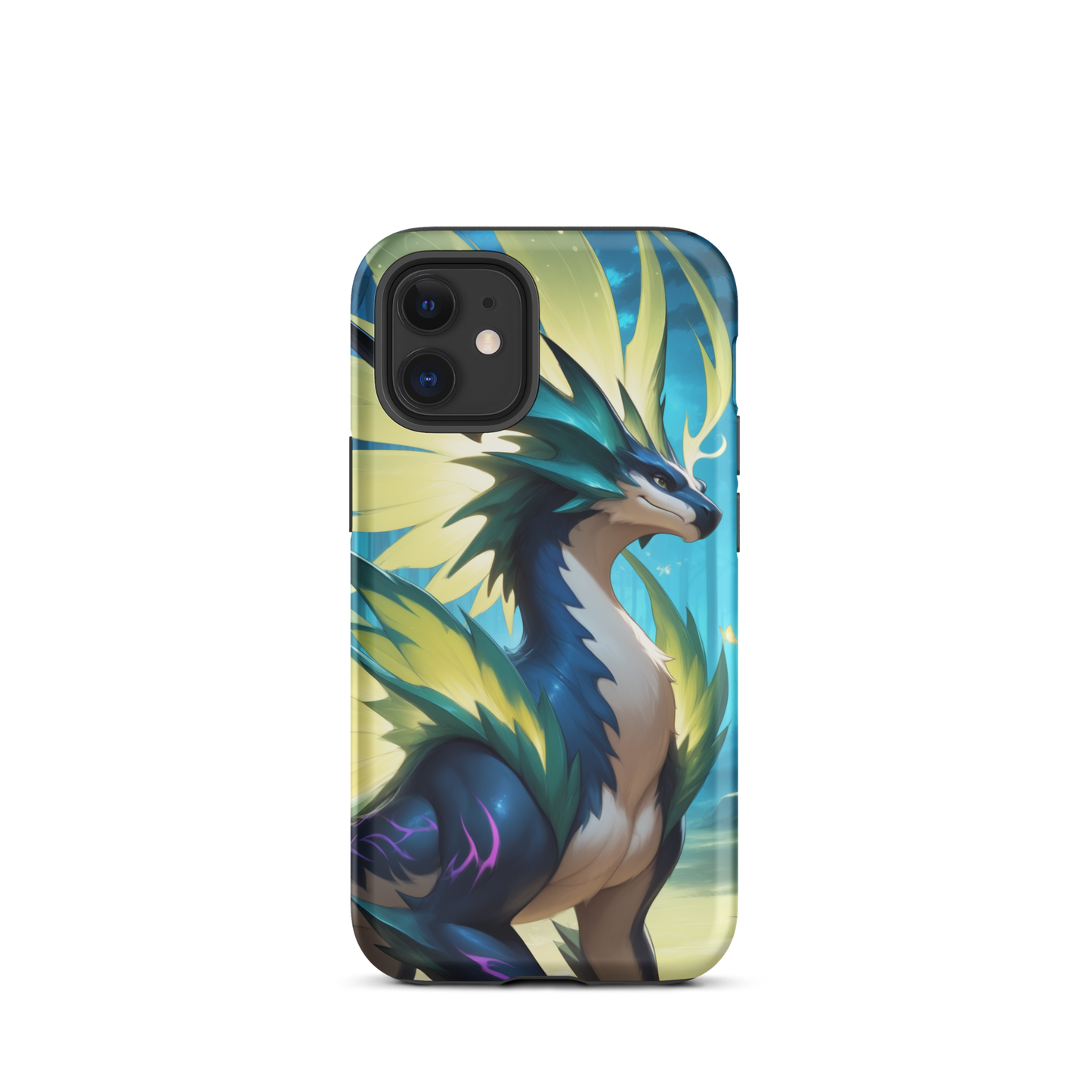 Coque iPhone® Dragon Sylvestre - iPhone 12 mini - Double Couche Rigide - SoulCase