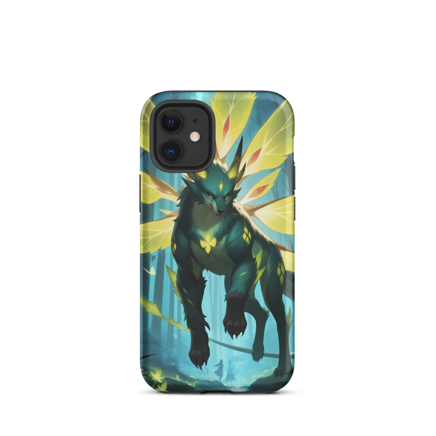 Coque iPhone® Jaguar Papillonnant - iPhone 12 mini - Double Couche Rigide - SoulCase