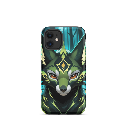 Coque iPhone® Félin Magique - iPhone 12 mini - Double Couche Rigide - SoulCase