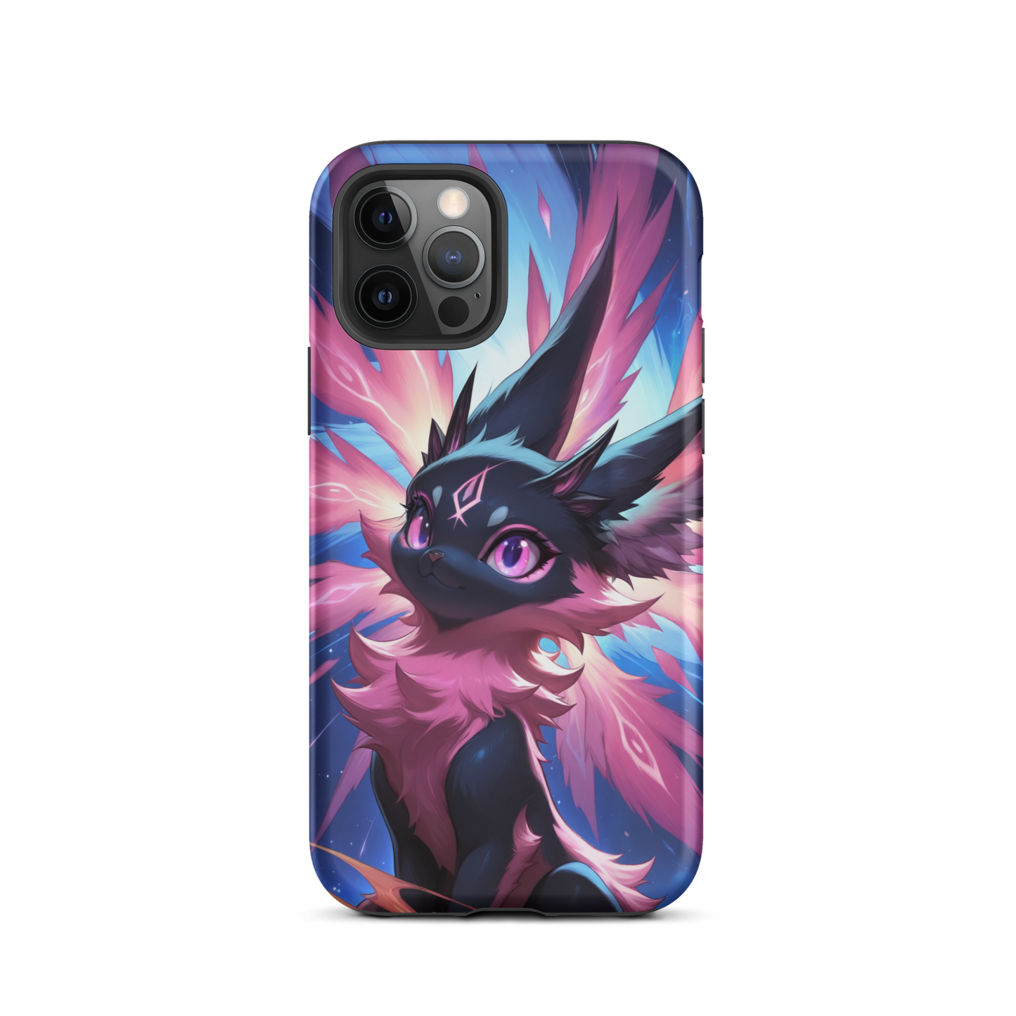 Coque iPhone® chat duveteux - iPhone 12 Pro - Double Couche Rigide - SoulCase