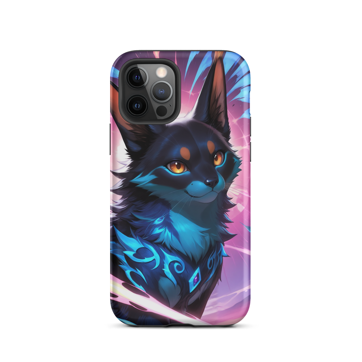 Coque iPhone® chat ténébreux - iPhone 12 Pro - Double Couche Rigide - SoulCase