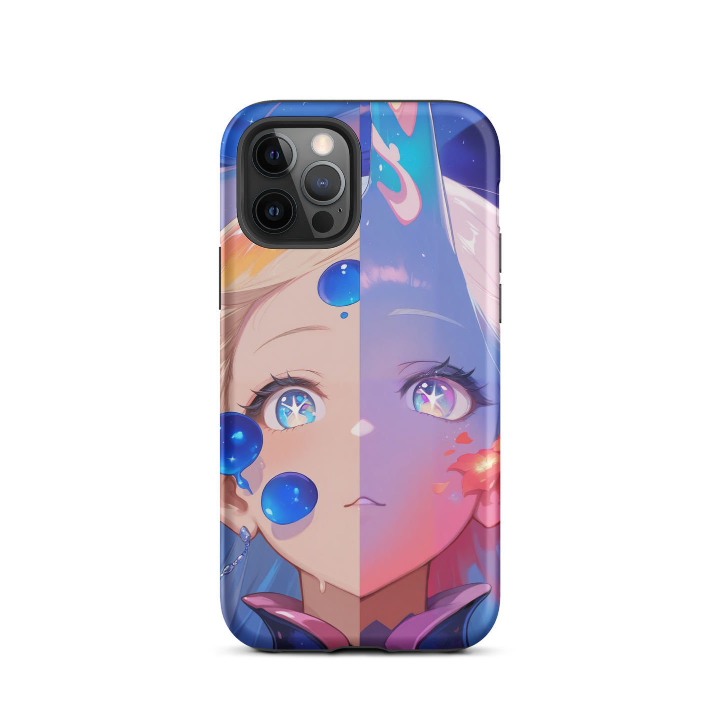Coque iPhone® fille aqua - iPhone 12 Pro - Double Couche Rigide - SoulCase