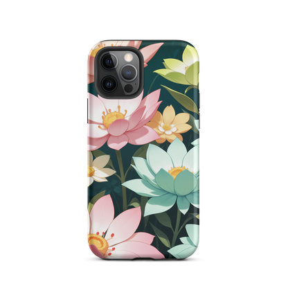 Coque iPhone® Jardin Fleuri - iPhone 12 Pro - Double Couche Rigide - SoulCase