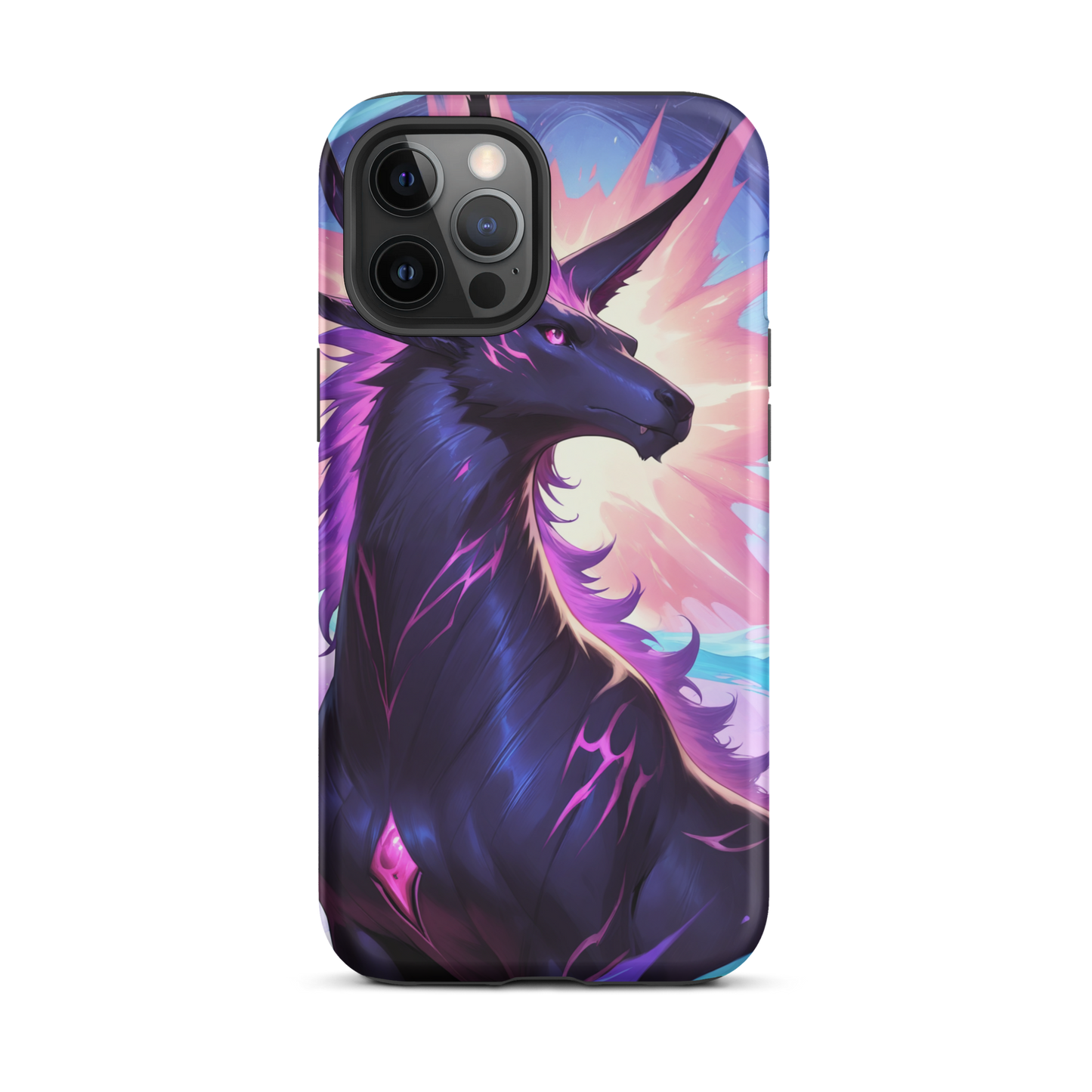 Coque iPhone® cheval ténébreux - iPhone 12 Pro Max - Double Couche Rigide - SoulCase