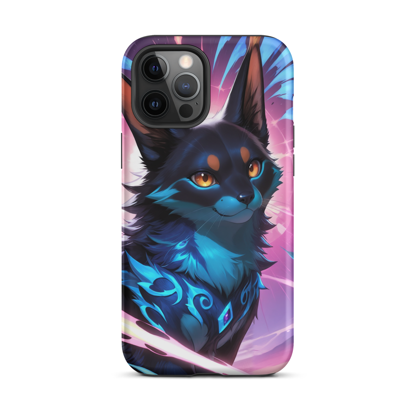 Coque iPhone® chat ténébreux - iPhone 12 Pro Max - Double Couche Rigide - SoulCase