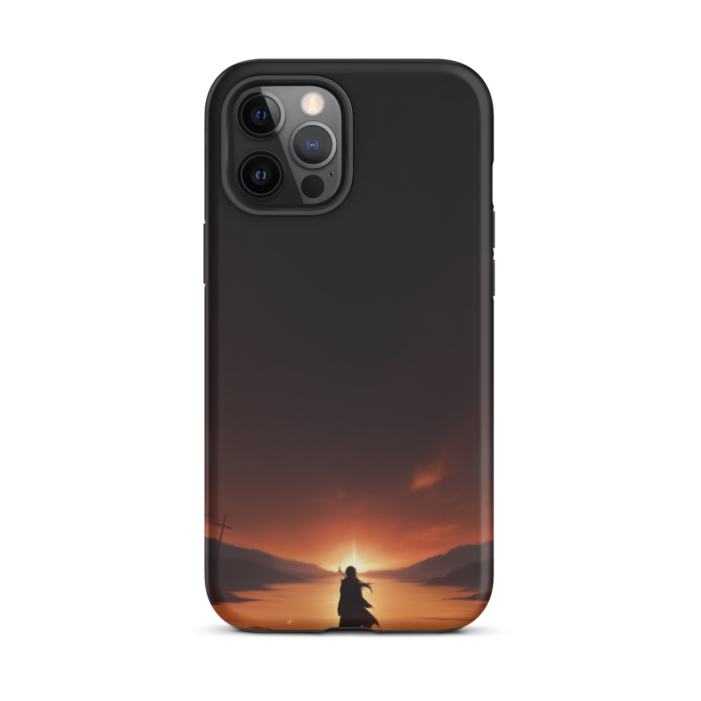 Coque iPhone® couché de soleil sur les enfers - iPhone 12 Pro Max - Double Couche Rigide - SoulCase