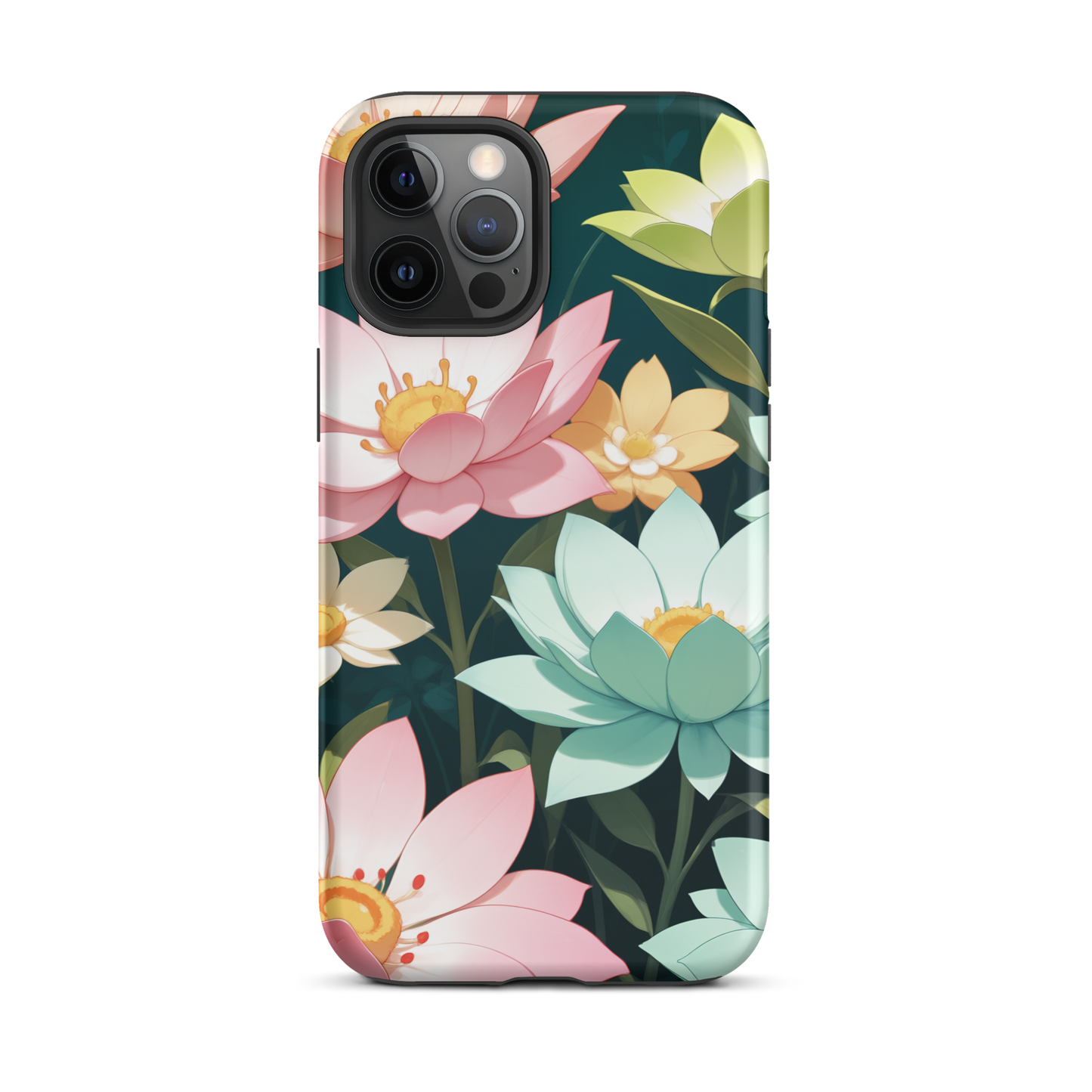 Coque iPhone® Jardin Fleuri - iPhone 12 Pro Max - Double Couche Rigide - SoulCase