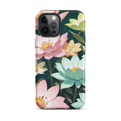 Coque iPhone® Jardin Fleuri - iPhone 12 Pro Max - Double Couche Rigide - SoulCase