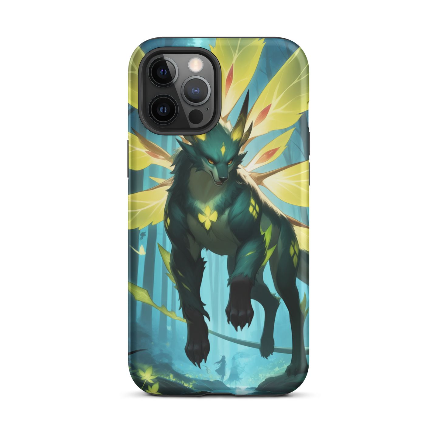 Coque iPhone® Jaguar Papillonnant - iPhone 12 Pro Max - Double Couche Rigide - SoulCase