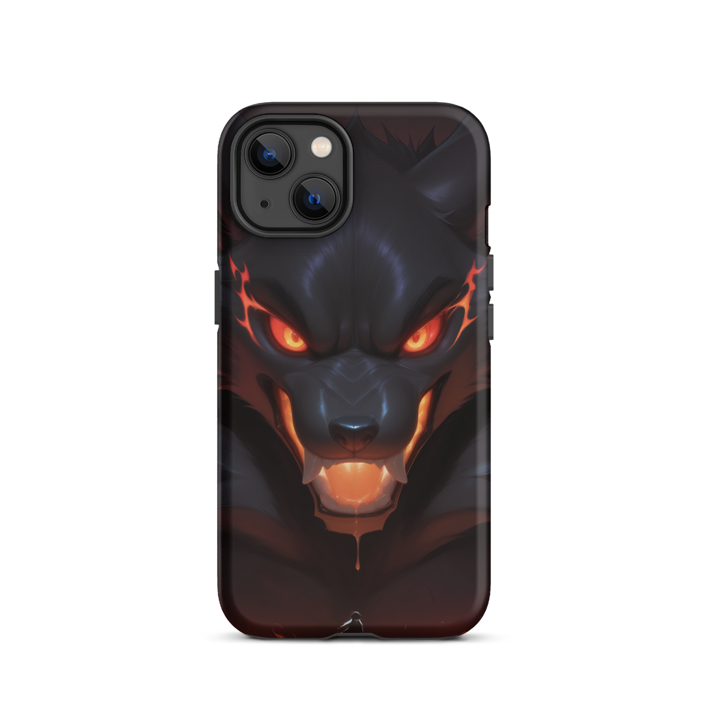 Coque iPhone® cerbère de feu - iPhone 13 - Double Couche Rigide - SoulCase