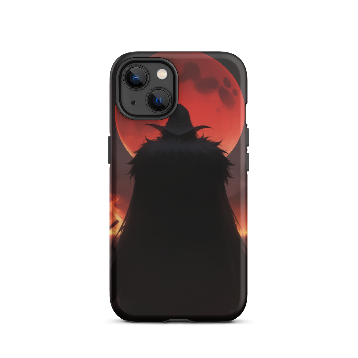 Coque iPhone® ombre de la lune rouge - iPhone 13 - Double Couche Rigide - SoulCase