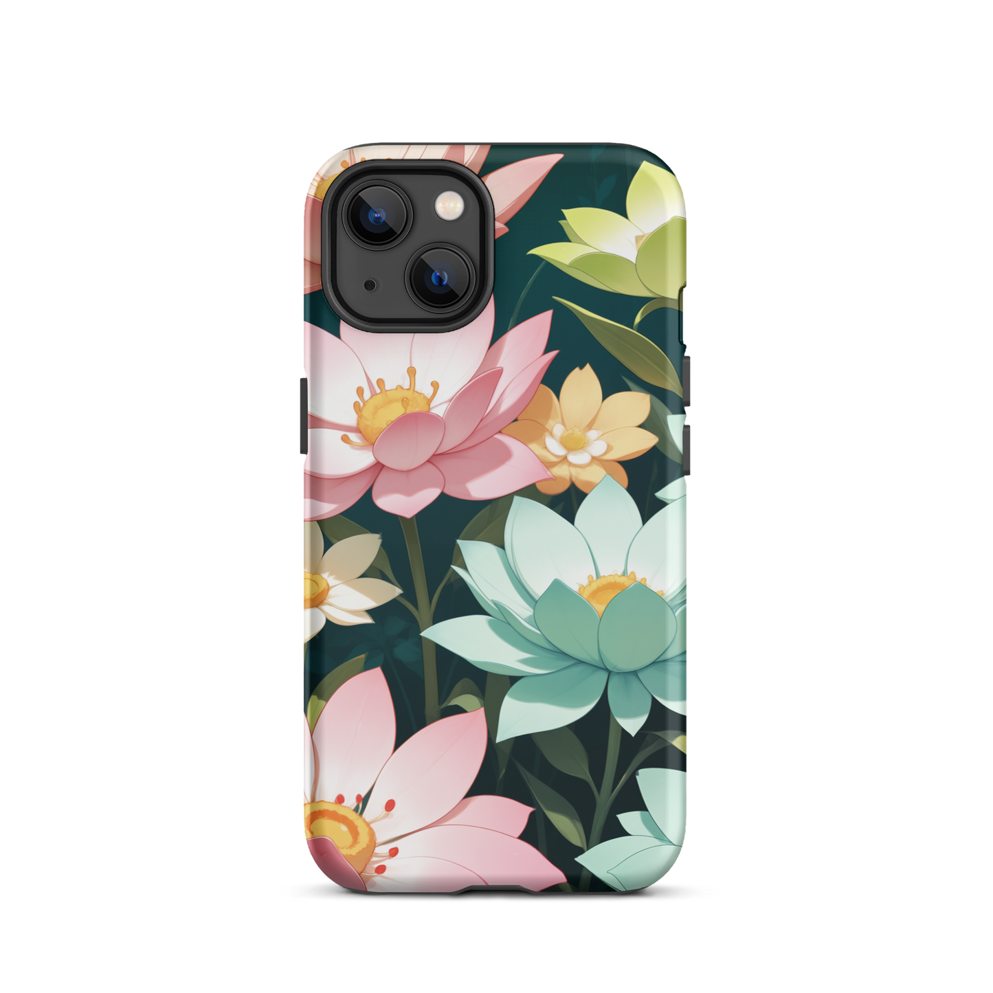 Coque iPhone® Jardin Fleuri - iPhone 13 - Double Couche Rigide - SoulCase