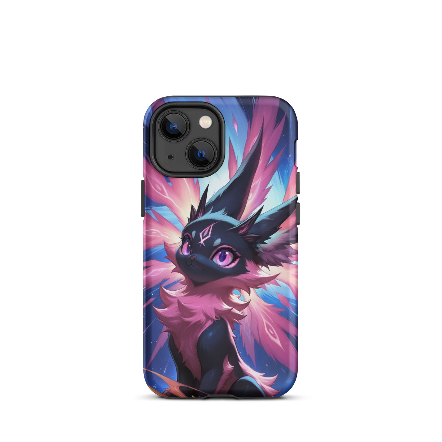 Coque iPhone® chat duveteux - iPhone 13 mini - Double Couche Rigide - SoulCase