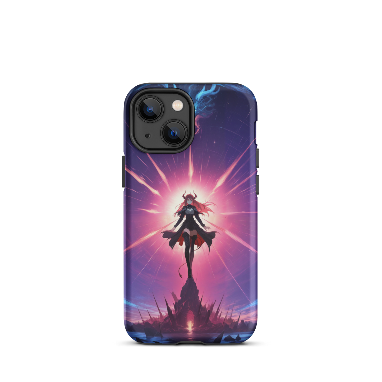 Coque iPhone® princesse ténébreuse - iPhone 13 mini - Double Couche Rigide - SoulCase