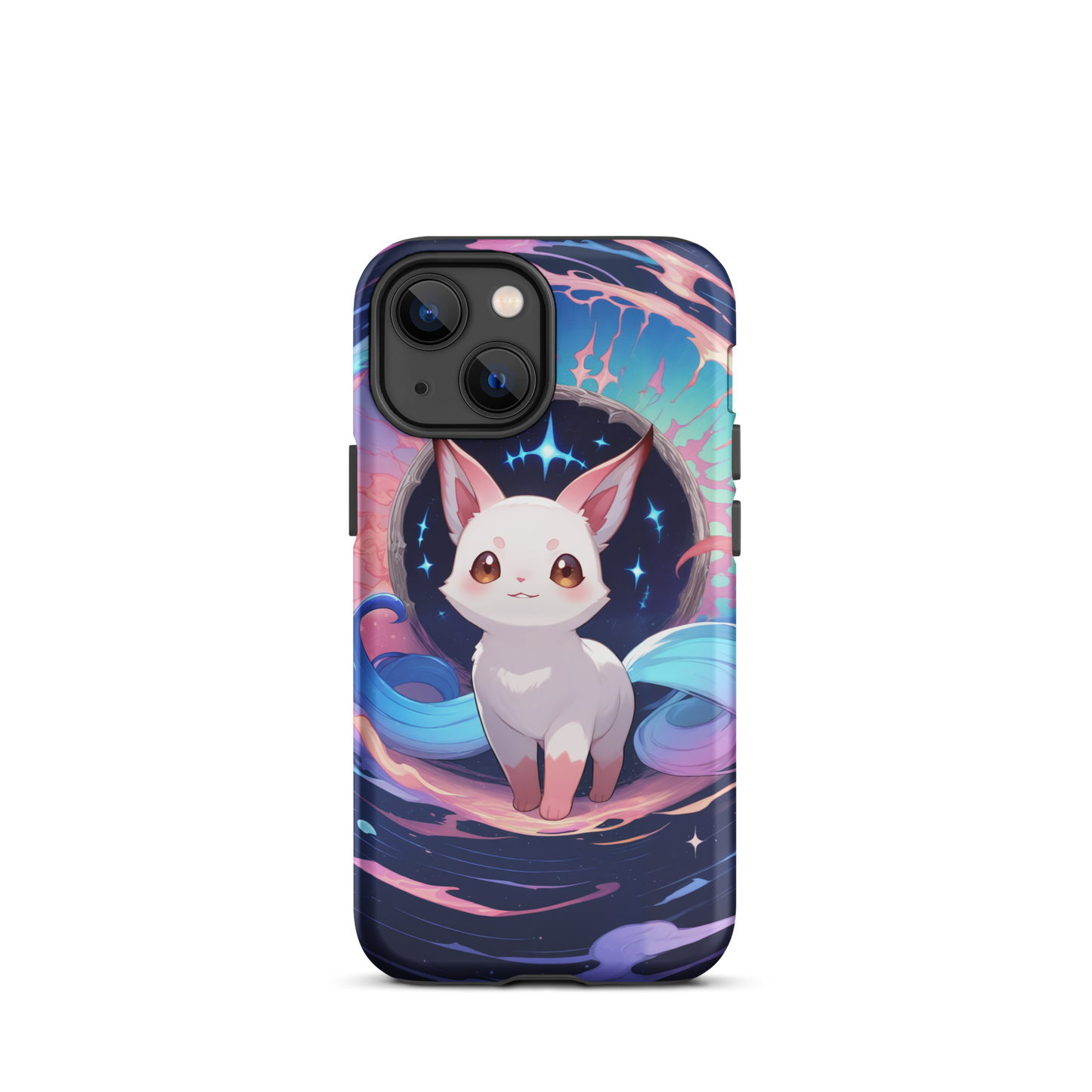Coque iPhone® chat fantastique - iPhone 13 mini - Double Couche Rigide - SoulCase