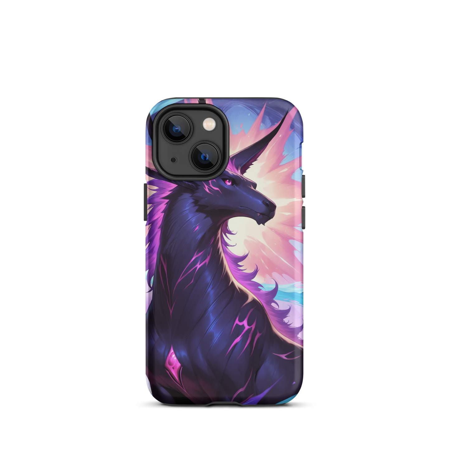 Coque iPhone® cheval ténébreux - iPhone 13 mini - Double Couche Rigide - SoulCase