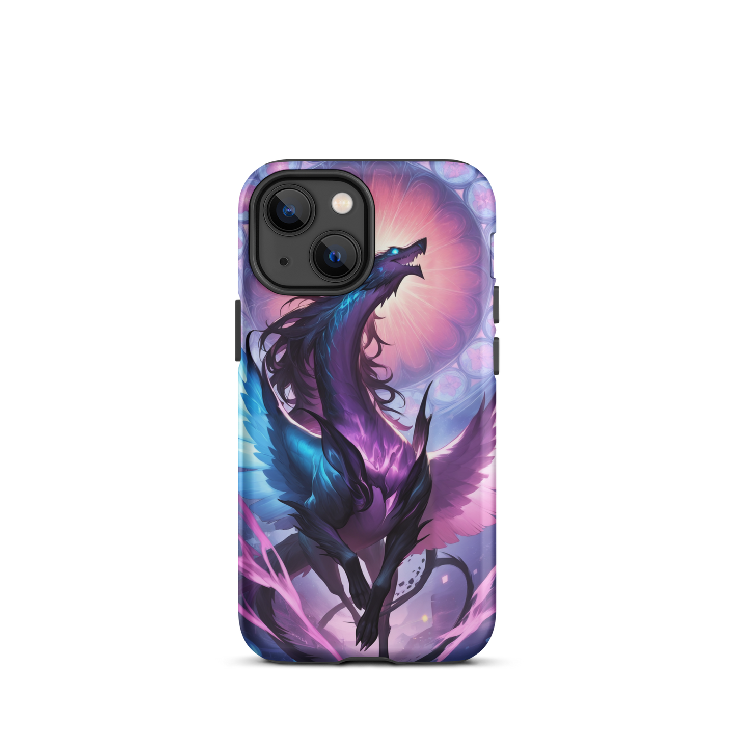 Coque iPhone® dragon ténébreux - iPhone 13 mini - Double Couche Rigide - SoulCase